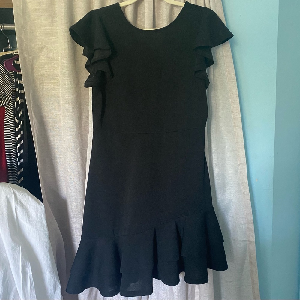 black mini dress